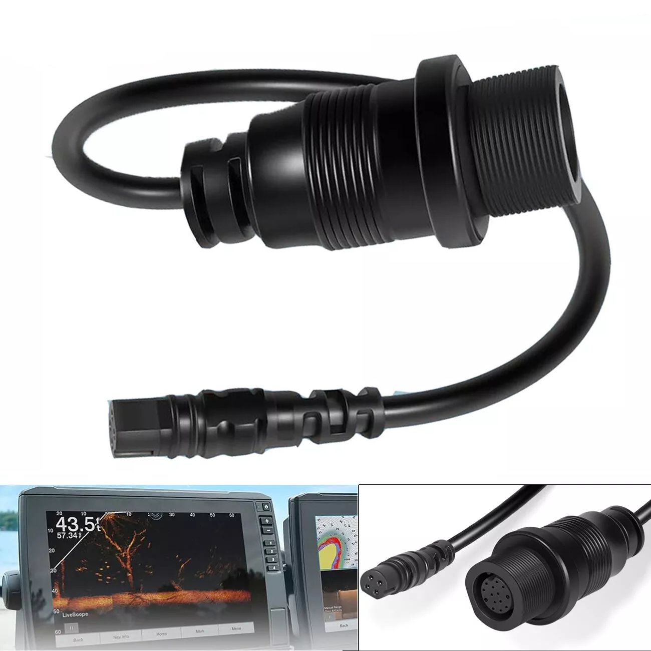 Fish Finder Cable - 1852081 كابل محول MKR-DSC-12 4-PIN لـ