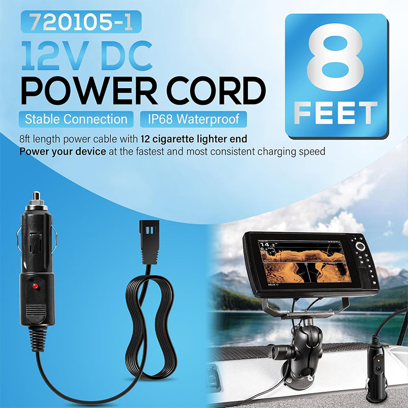 سلك طاقة 12 فولت 720105-1 لشاح - مراجعة Fish Finder Charger وسعره
