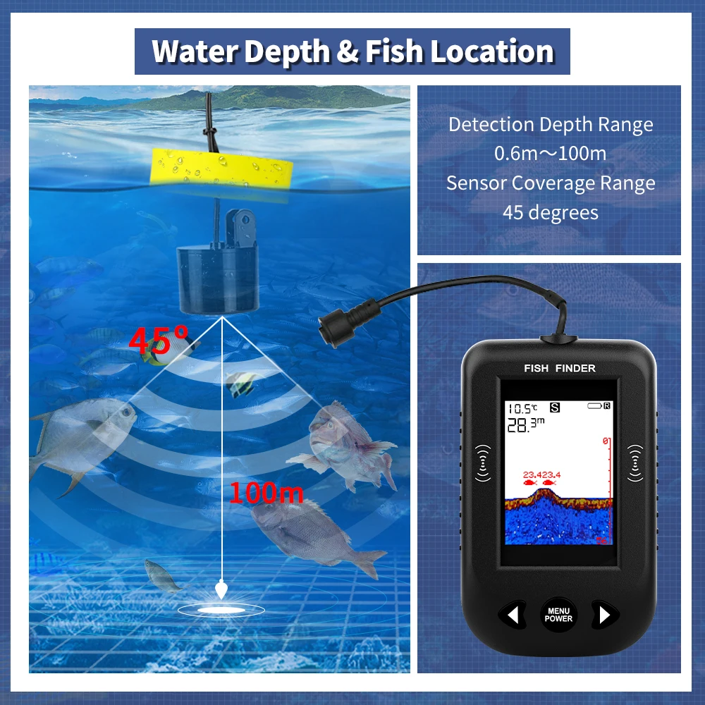 جهاز إلكتروني محمول Erchang XF - مراجعة Fish Finder Cable وسعره