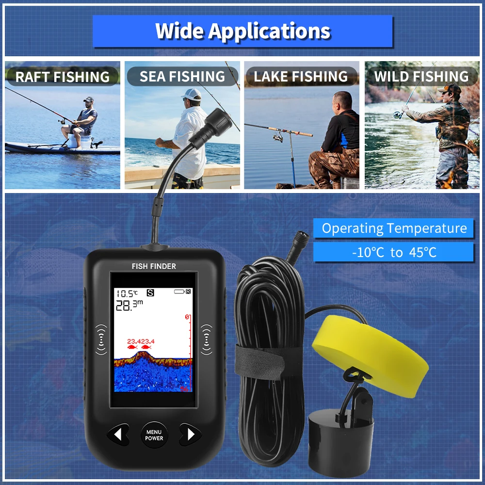 جهاز إلكتروني محمول Erchang XF - مراجعة Fish Finder Cable وسعره