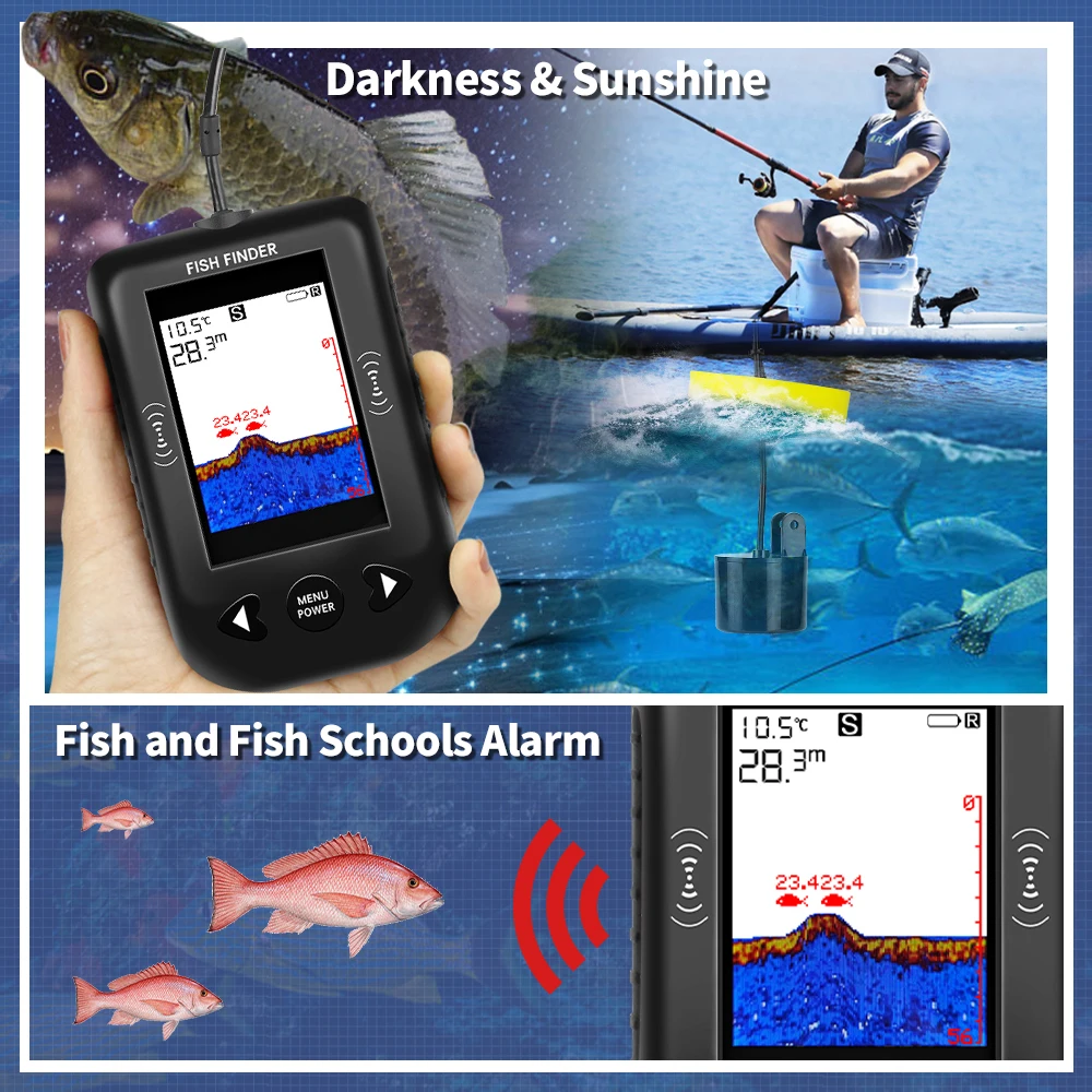 جهاز إلكتروني محمول Erchang XF - مراجعة Fish Finder Cable وسعره
