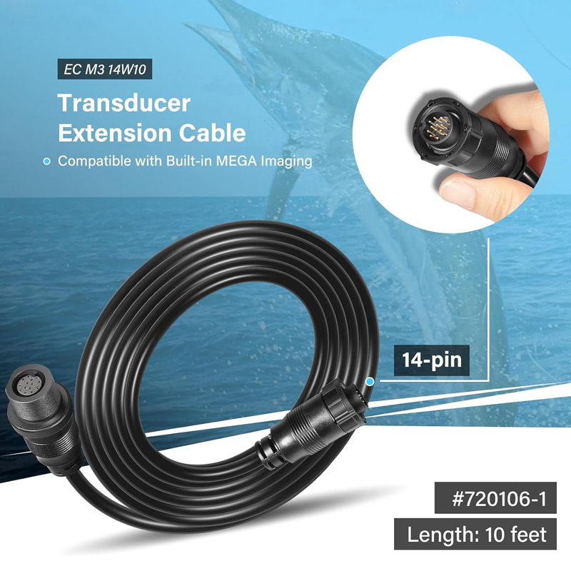 كابل تمديد للمحول 10 أقدام 14  - مراجعة Fish Finder Cable وسعره
