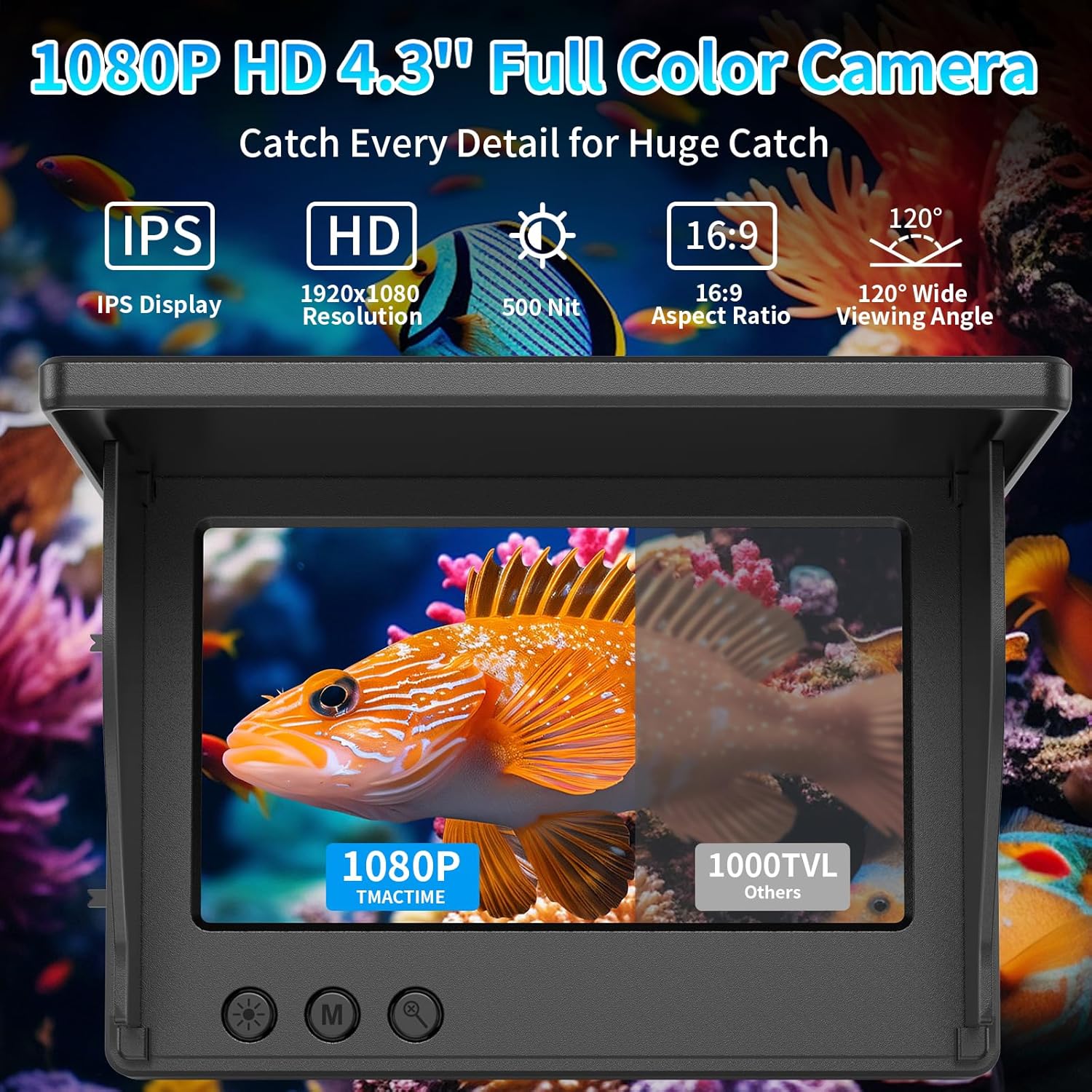 كاميرا صيد تحت الماء بشاشة LCD - مراجعة Fish Finder Cable وسعره